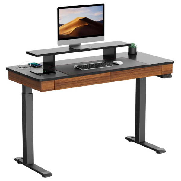 Купить Компьютерный стол Стол для компьютера c электрической регулировкой по высоте и 2 ящиками EUREKA ERK-ED-I55-WN